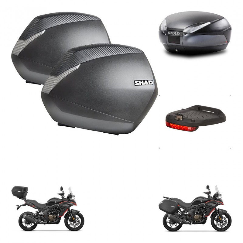SHAD Baul SH48 + soporte montaje maletas SH36 accesorios DARK GREY PREMIUM KIT-482151