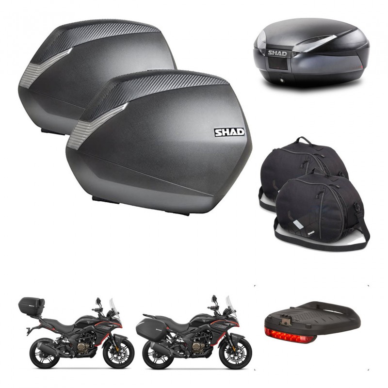 SHAD SH48 trunk + mounting bracket SH36 suitcases accessories DARK GREY PREMIUM KIT-482152
