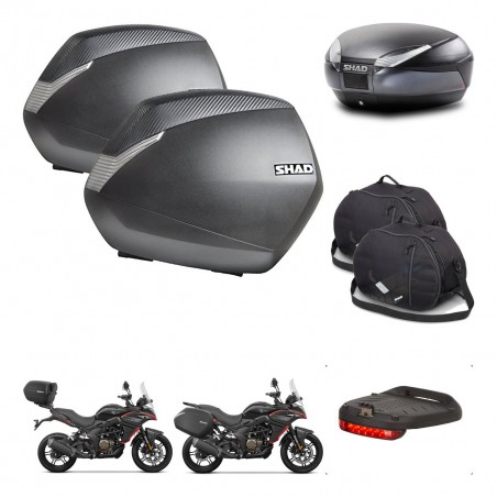 SHAD Baul SH48 + soporte montaje maletas SH36 accesorios DARK GREY PREMIUM KIT-482152