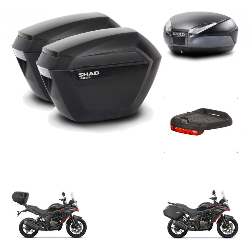 SHAD SH48 trunk + mounting bracket sh23 suitcases accessories DARK GREY PREMIUM KIT-482153