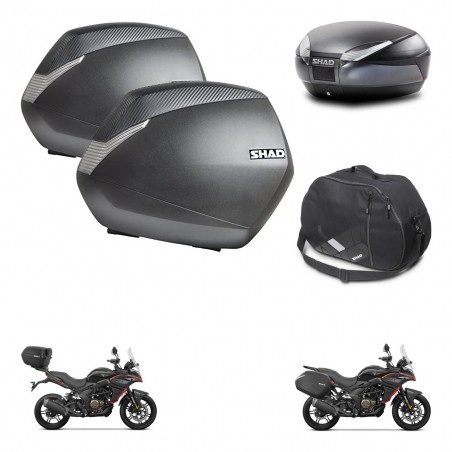 SHAD SH48 trunk + mounting bracket SH36 suitcases accessories DARK GREY PREMIUM KIT-482157
