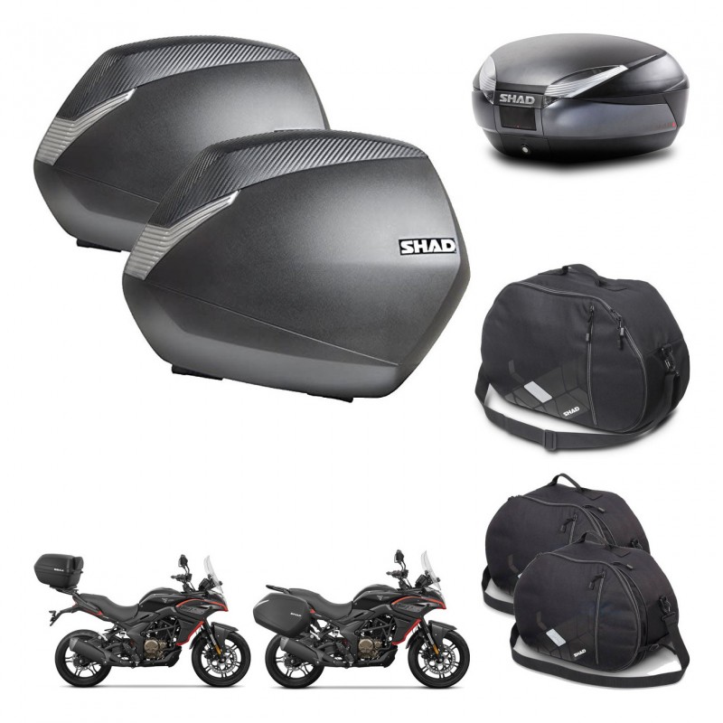 SHAD SH48 trunk + mounting bracket SH36 suitcases accessories DARK GREY PREMIUM KIT-482158