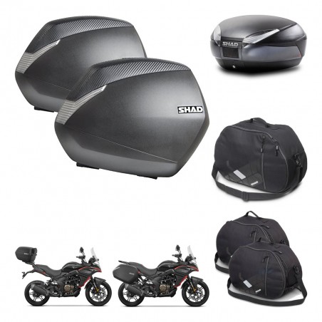 SHAD Baul SH48 + soporte montaje maletas SH36 accesorios DARK GREY PREMIUM KIT-482158