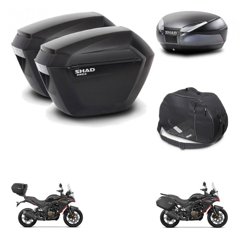 SHAD SH48 trunk + mounting bracket sh23 suitcases accessories DARK GREY PREMIUM KIT-482159