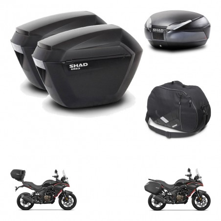SHAD Baul SH48 + soporte montaje maletas sh23 accesorios DARK GREY PREMIUM KIT-482159