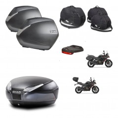 SHAD SH48 trunk + mounting bracket SH36 suitcases accessories DARK GREY PREMIUM KIT-482164