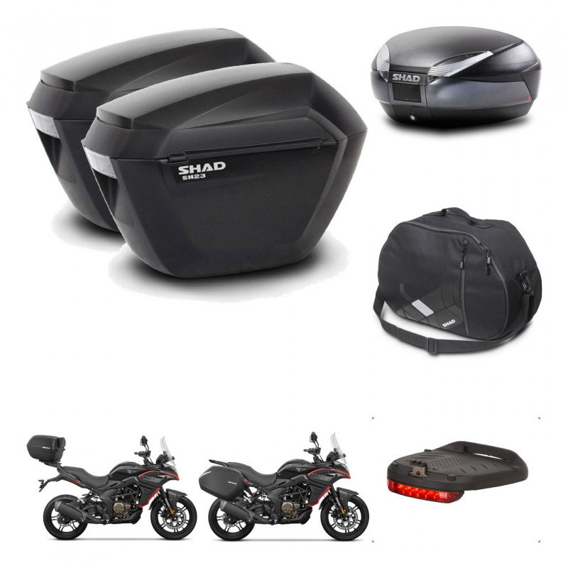 SHAD Baul SH48 + soporte montaje maletas sh23 accesorios DARK GREY PREMIUM KIT-482165