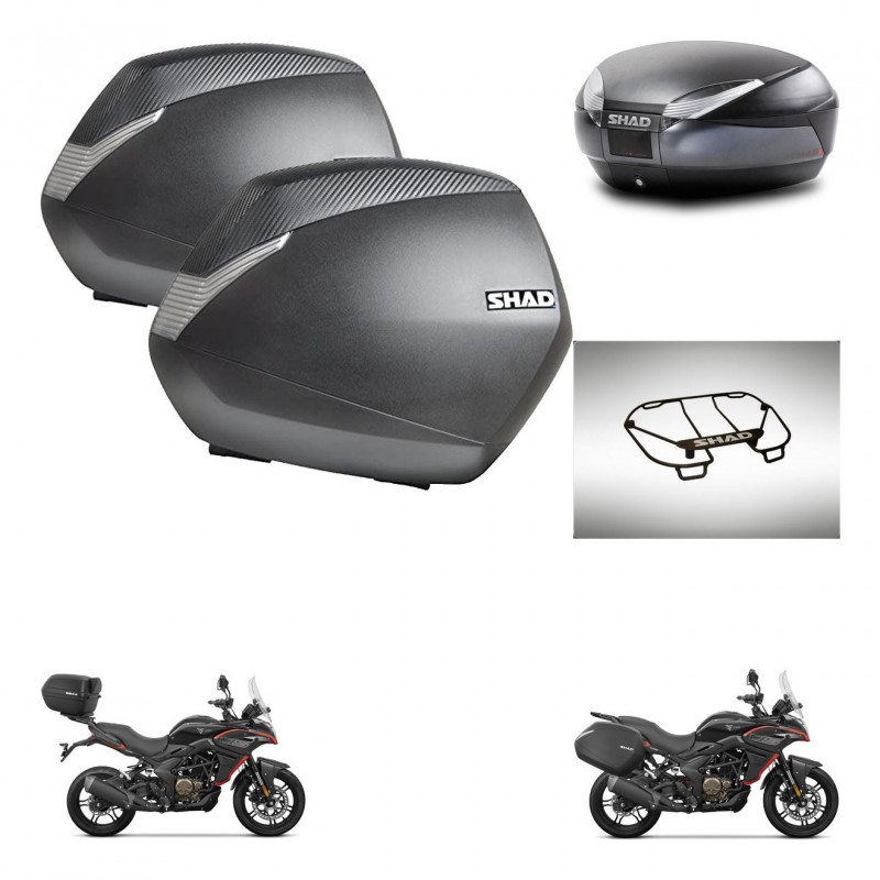 SHAD SH48 trunk + mounting bracket SH36 suitcases accessories DARK GREY PREMIUM KIT-482169