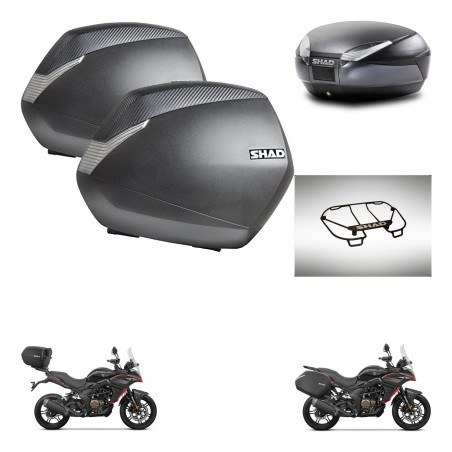 SHAD Baul SH48 + soporte montaje maletas SH36 accesorios DARK GREY PREMIUM KIT-482169