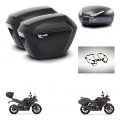 SHAD SH48 trunk + mounting bracket sh23 suitcases accessories DARK GREY PREMIUM KIT-482171