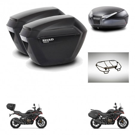 SHAD Baul SH48 + soporte montaje maletas sh23 accesorios DARK GREY PREMIUM KIT-482171