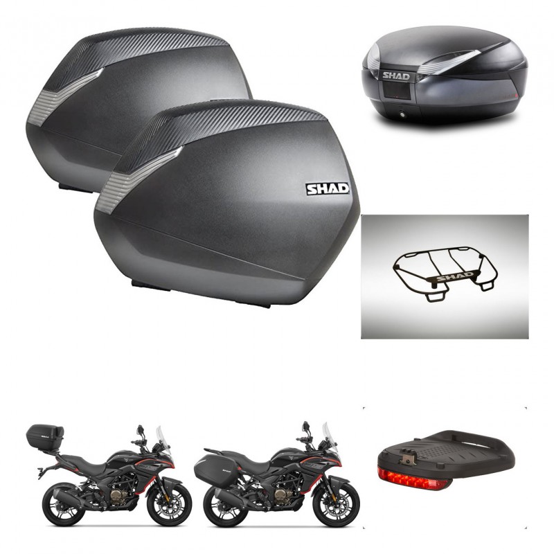 SHAD SH48 trunk + mounting bracket SH36 suitcases accessories DARK GREY PREMIUM KIT-482175