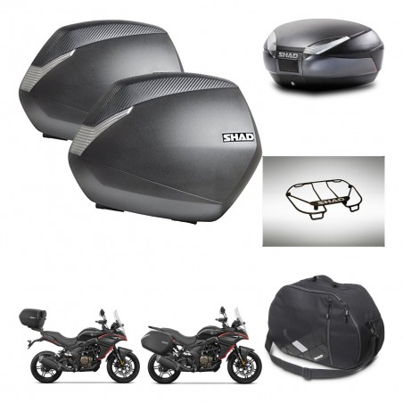 SHAD Baul SH48 + soporte montaje maletas SH36 accesorios DARK GREY PREMIUM KIT-482181