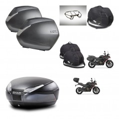SHAD SH48 trunk + mounting bracket SH36 suitcases accessories DARK GREY PREMIUM KIT-482182