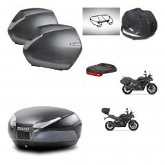 SHAD SH48 trunk + mounting bracket SH36 suitcases accessories DARK GREY PREMIUM KIT-482187