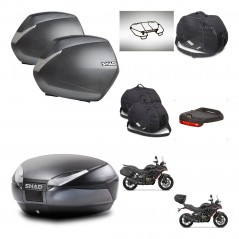SHAD Baul SH48 + soporte montaje maletas SH36 accesorios DARK GREY PREMIUM KIT-482188