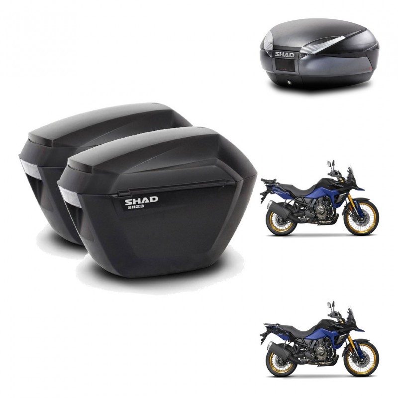 SHAD SH48 trunk + mounting bracket sh23 suitcases DARK GREY PREMIUM KIT-482195