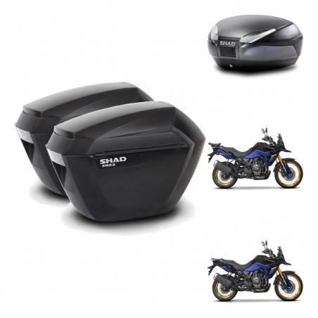 SHAD Baul SH48 + soporte montaje maletas sh23 DARK GREY PREMIUM KIT-482195