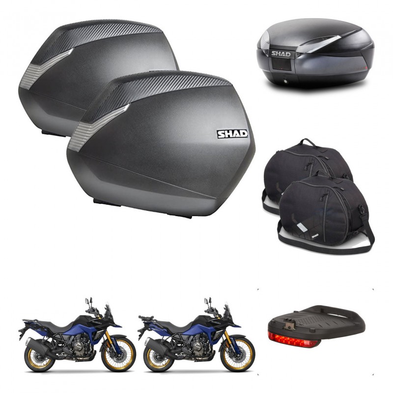 SHAD Baul SH48 + soporte montaje maletas SH36 accesorios DARK GREY PREMIUM KIT-482200