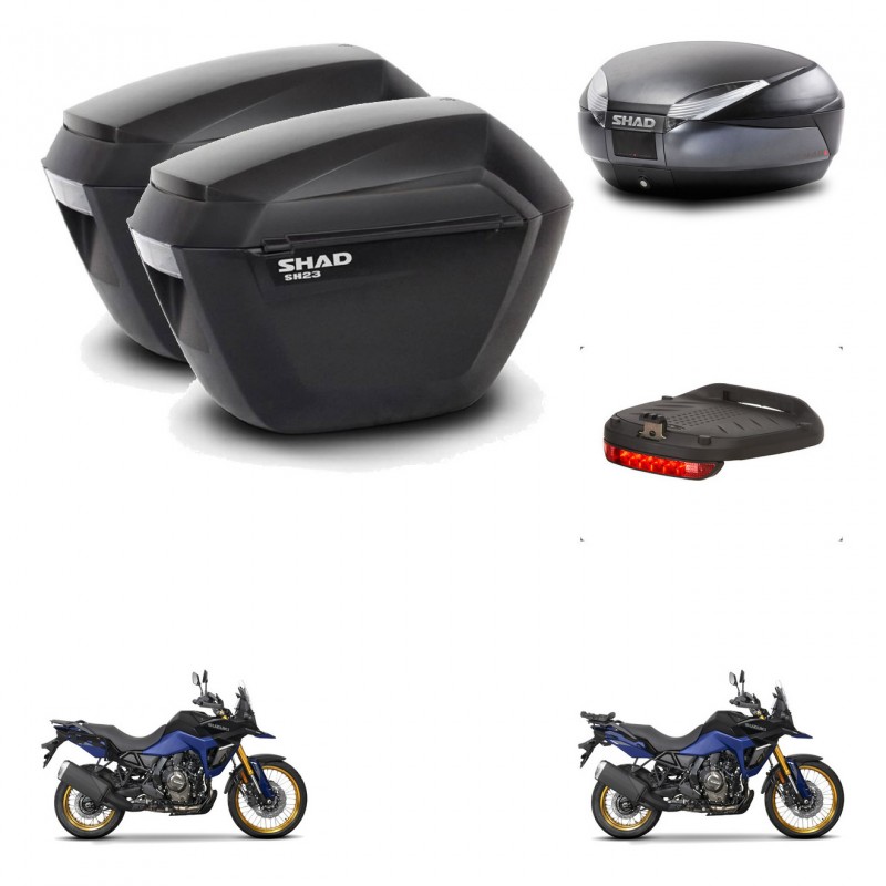 SHAD SH48 trunk + mounting bracket sh23 suitcases accessories DARK GREY PREMIUM KIT-482201