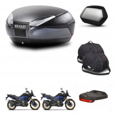 SHAD Maletas SH35 PREMIUM + soporte montaje baul SH48 accesorios DARK GREY KIT-482203