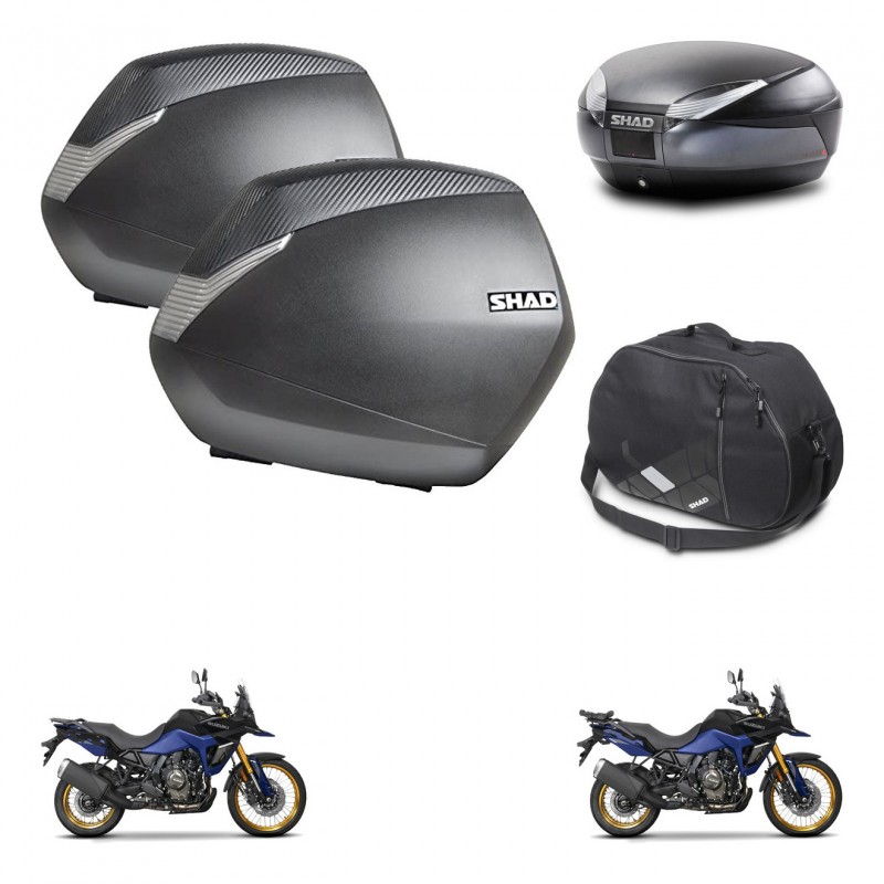 SHAD Baul SH48 + soporte montaje maletas SH36 accesorios DARK GREY PREMIUM KIT-482205