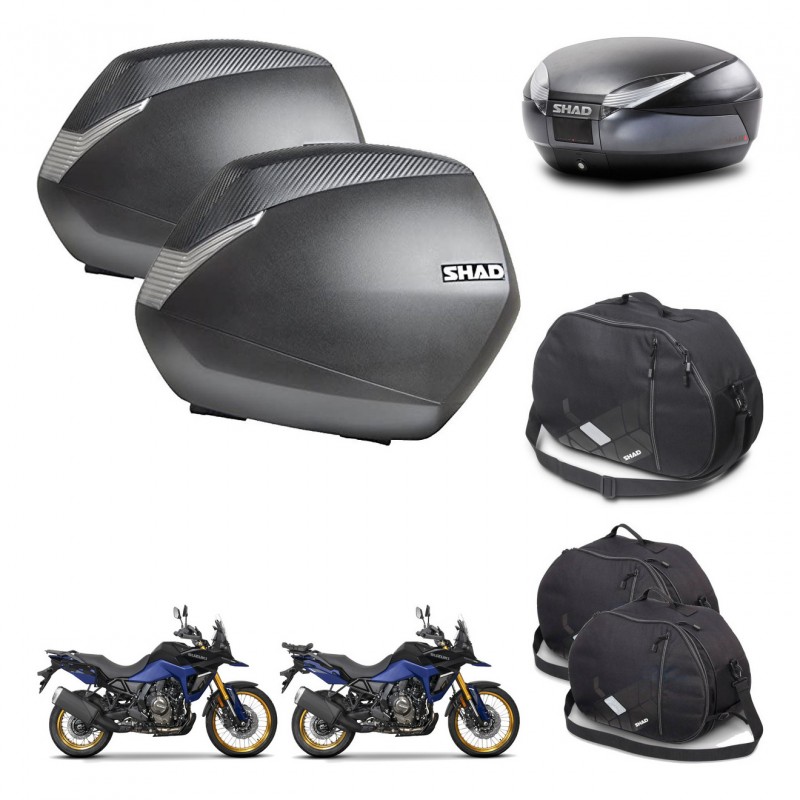 SHAD SH48 trunk + mounting bracket SH36 suitcases accessories DARK GREY PREMIUM KIT-482206