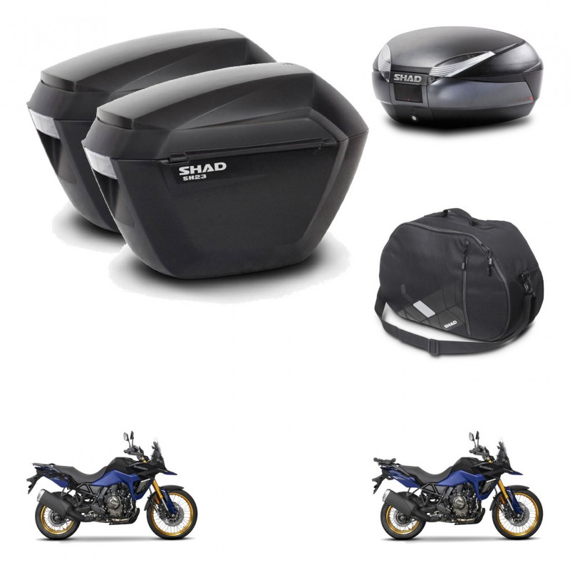 SHAD SH48 trunk + mounting bracket sh23 suitcases accessories DARK GREY PREMIUM KIT-482207