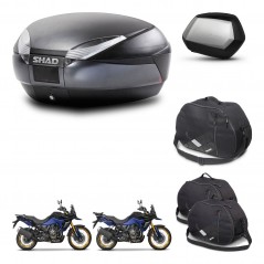 SHAD Maletas SH35 PREMIUM + soporte montaje baul SH48 accesorios DARK GREY KIT-482209