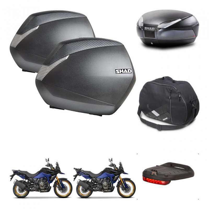 SHAD SH48 trunk + mounting bracket SH36 suitcases accessories DARK GREY PREMIUM KIT-482211