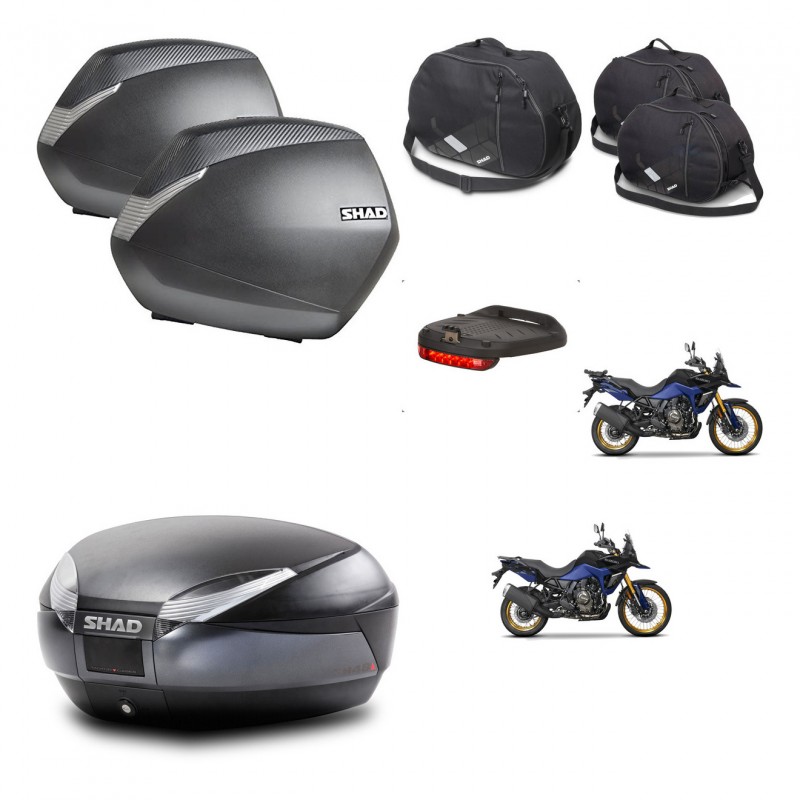 SHAD SH48 trunk + mounting bracket SH36 suitcases accessories DARK GREY PREMIUM KIT-482212