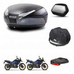 SHAD Maletas SH35 PREMIUM + soporte montaje baul SH48 accesorios DARK GREY KIT-482214