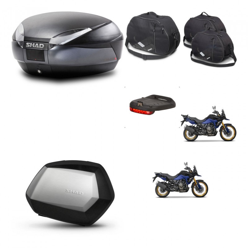 SHAD SH35 PREMIUM suitcases + mounting bracket SH48 trunk accessories DARK GREY KIT-482215