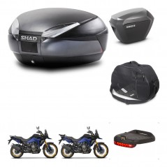 SHAD Maletas sh23 alu + soporte montaje baul SH48 accesorios DARK GREY PREMIUM KIT-482216