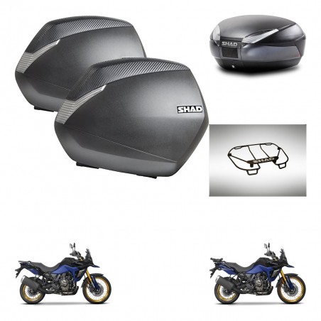 SHAD Baul SH48 + soporte montaje maletas SH36 accesorios DARK GREY PREMIUM KIT-482217