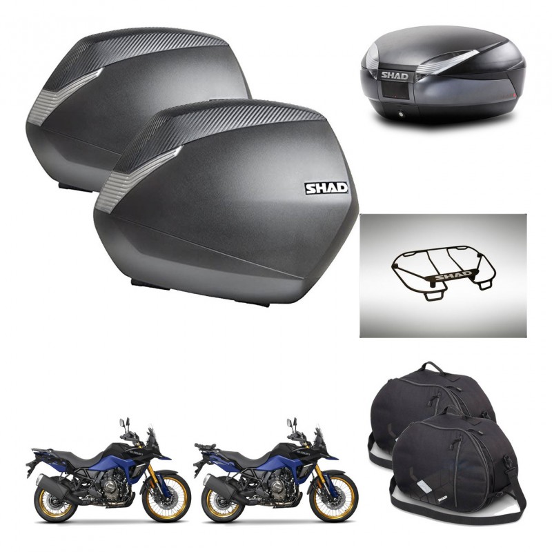 SHAD SH48 trunk + mounting bracket SH36 suitcases accessories DARK GREY PREMIUM KIT-482218