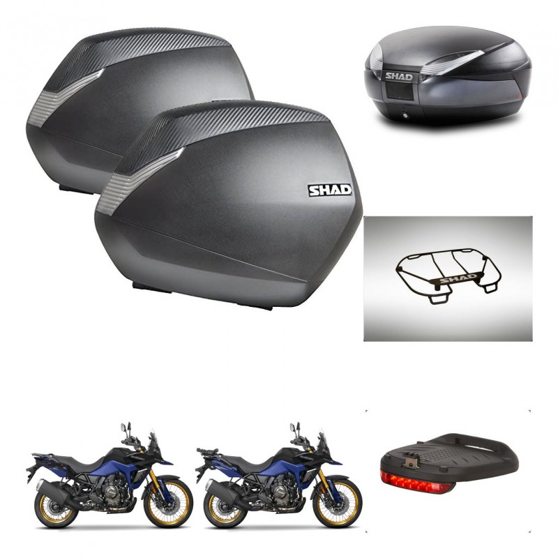 SHAD Baul SH48 + soporte montaje maletas SH36 accesorios DARK GREY PREMIUM KIT-482223