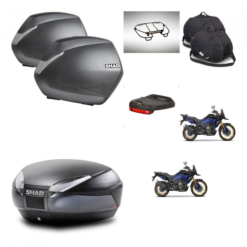 SHAD Baul SH48 + soporte montaje maletas SH36 accesorios DARK GREY PREMIUM KIT-482224