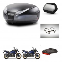 SHAD Maletas SH35 PREMIUM + soporte montaje baul SH48 accesorios DARK GREY KIT-482226