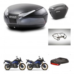SHAD Maletas sh23 alu + soporte montaje baul SH48 accesorios DARK GREY PREMIUM KIT-482228
