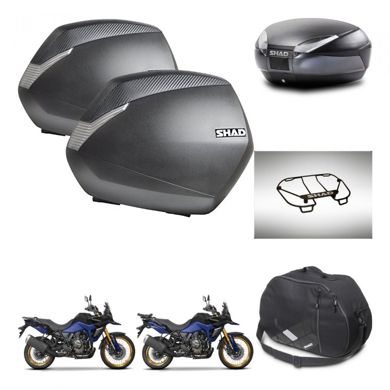 SHAD SH48 trunk + mounting bracket SH36 suitcases accessories DARK GREY PREMIUM KIT-482229