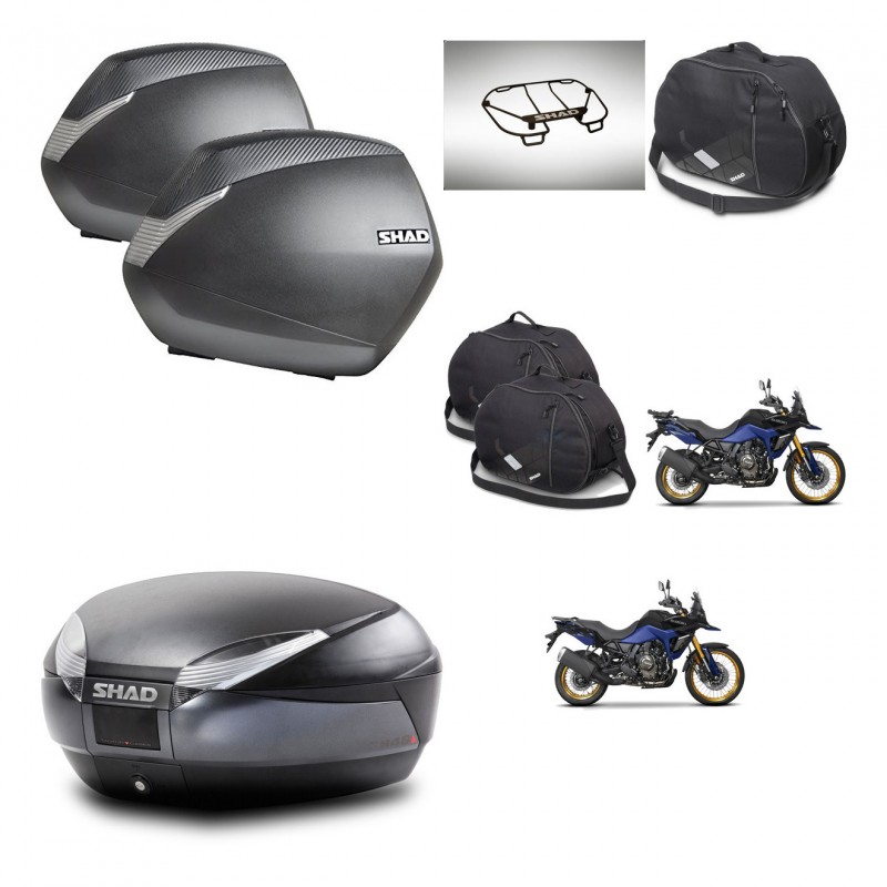 SHAD SH48 trunk + mounting bracket SH36 suitcases accessories DARK GREY PREMIUM KIT-482230