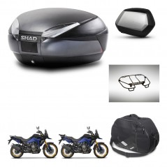 SHAD SH35 PREMIUM suitcases + mounting bracket SH48 trunk accessories DARK GREY KIT-482232
