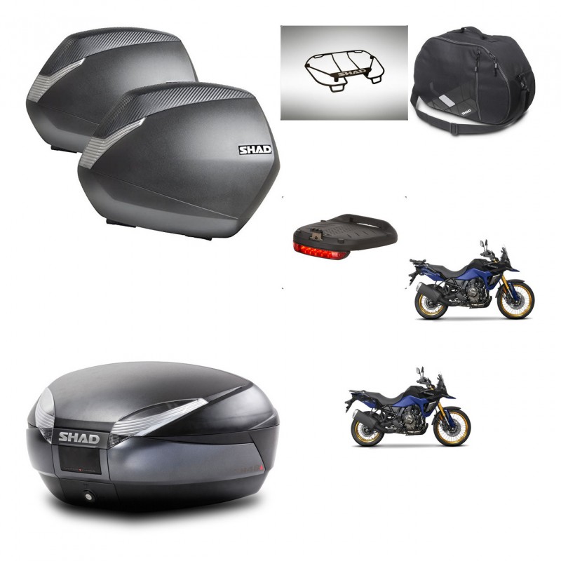 SHAD SH48 trunk + mounting bracket SH36 suitcases accessories DARK GREY PREMIUM KIT-482235