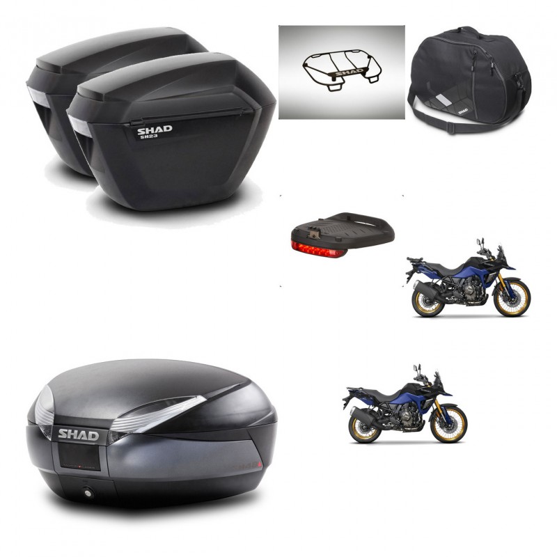 SHAD SH48 trunk + mounting bracket sh23 suitcases accessories DARK GREY PREMIUM KIT-482237