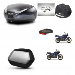 SHAD SH35 PREMIUM suitcases + mounting bracket SH48 trunk accessories DARK GREY KIT-482238