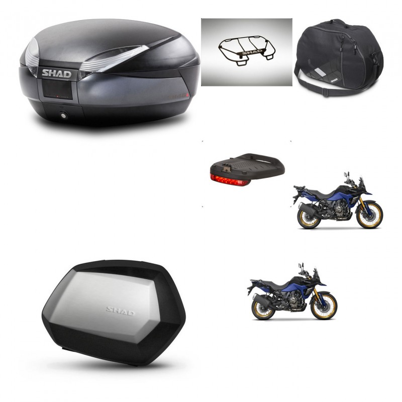 SHAD SH35 PREMIUM suitcases + mounting bracket SH48 trunk accessories DARK GREY KIT-482238