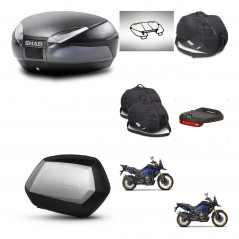 SHAD Maletas SH35 PREMIUM + soporte montaje baul SH48 accesorios DARK GREY KIT-482239