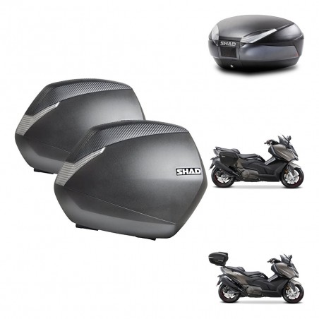 SHAD Baul SH48 + soporte montaje maletas SH36 DARK GREY PREMIUM KIT-482289