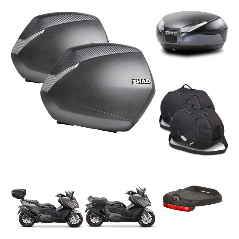SHAD Baul SH48 + soporte montaje maletas SH36 accesorios DARK GREY PREMIUM KIT-482296